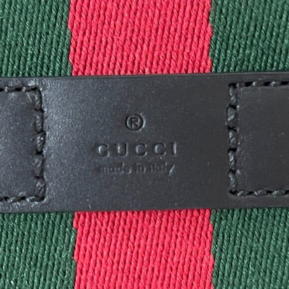 GUCCI Logo GG Pattern Crossbody Shoulder Bag PVC Canvas Webline (155731) - Picture 2 of 11